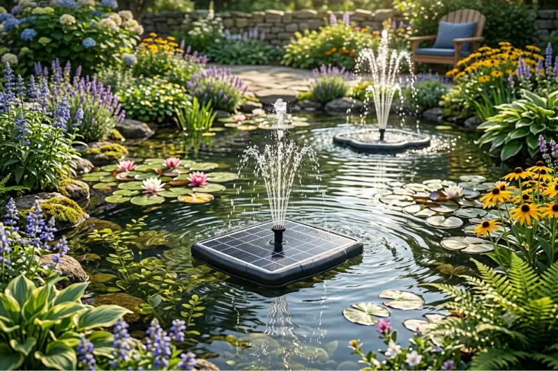floating solar fountains