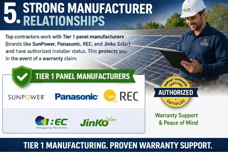 strong manufacturer relationships