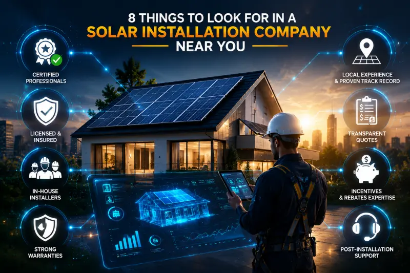 8 things to look for in a solar installation company near you