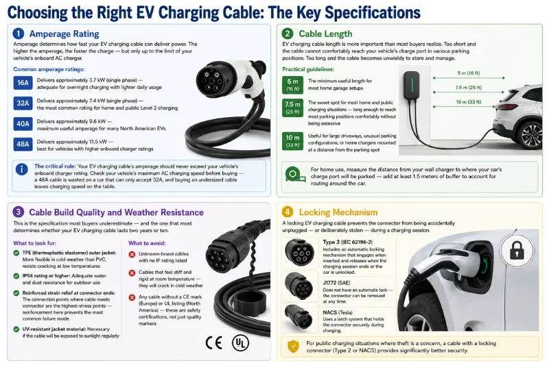 choosing the right ev charging cable the key specifications