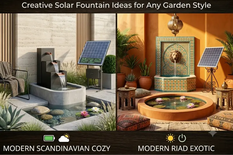 creative solar fountain ideas for any garden style
