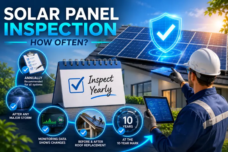 how often should you get a solar panel inspection