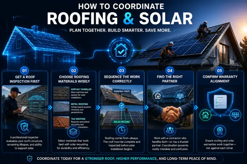 how to coordinate roofing and solar projects