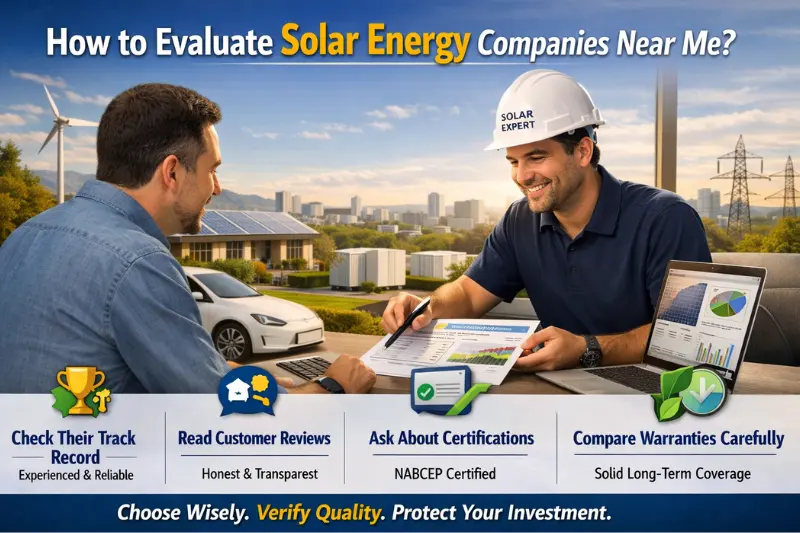 how to evaluate solar energy companies near me
