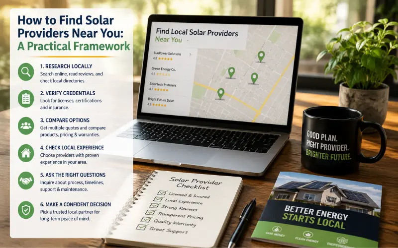 how to find solar providers near you a practical framework