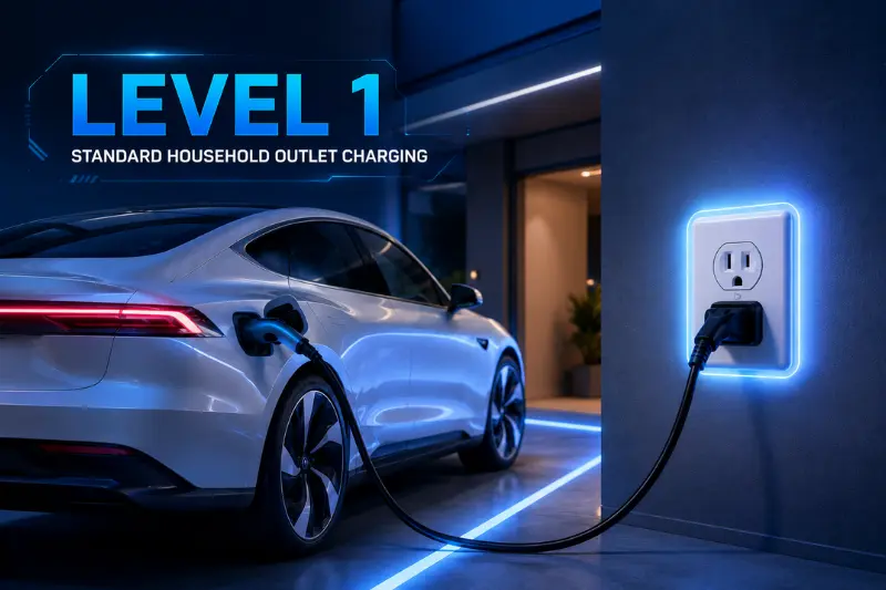 level 1 standard household outlet charging