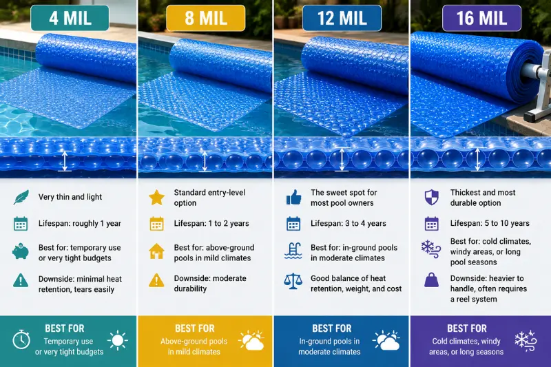 pool solar blanket thickness