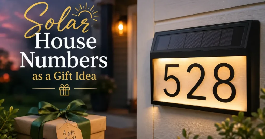 solar house numbers as a gift idea