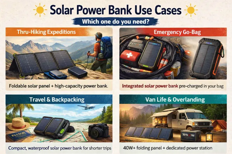 solar power banks for specific use cases