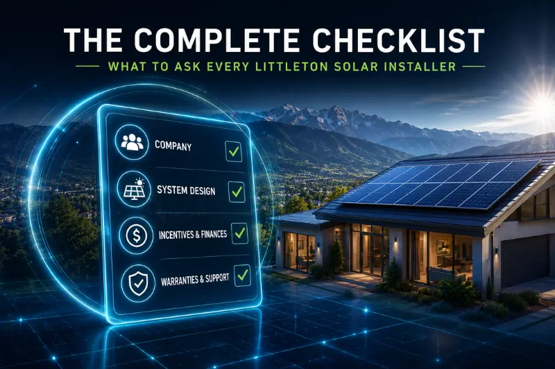 the complete checklist what to ask every littleton solar installer