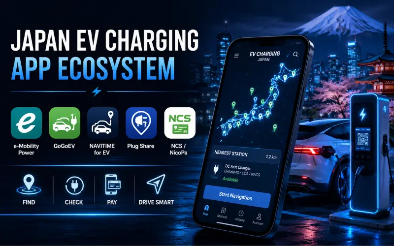 the japan ev charging app ecosystem