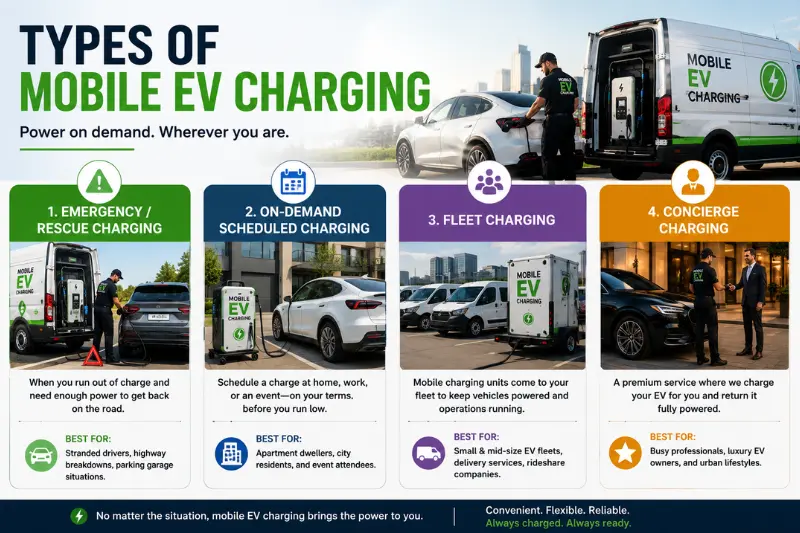 types of mobile ev charging