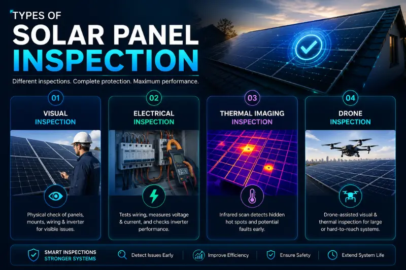 types of solar panel inspection