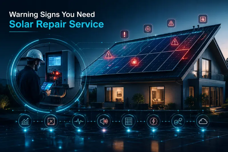 warning signs that you need a solar repair service right now