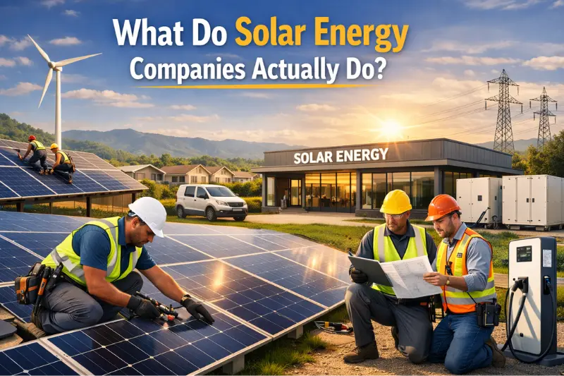 what do solar energy companies actually do